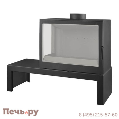Печь-камин Liseo Castiron LCI 7 GFL Table стекло слева фото