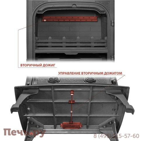 Печь камин Везувий HR-15 Антрацит фото 4