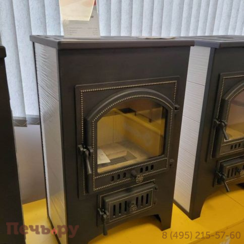 Печь-камин Везувий ПК-01 (205) с плитой беж. 12 кВт фото 5