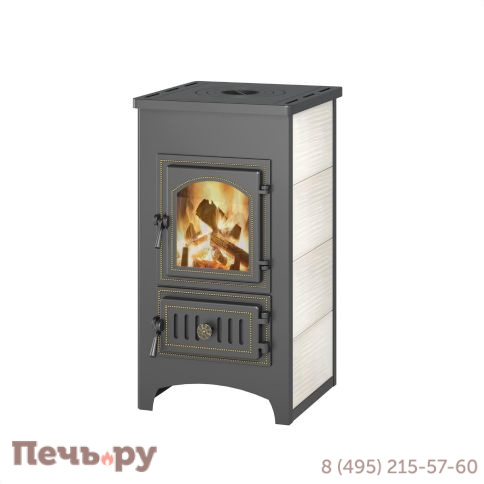 Печь-камин Везувий ПК-01 (270) с плитой беж. 9 кВт фото