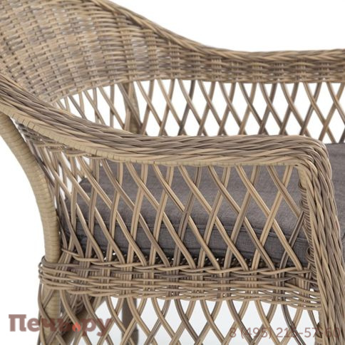Плетеный стул 4sis Сицилия из искусственного ротанга, цвет соломенный фото 3