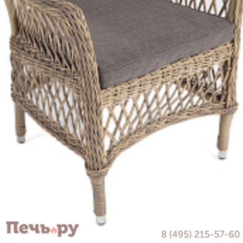 Плетеный стул 4sis Сицилия из искусственного ротанга, цвет соломенный фото 4