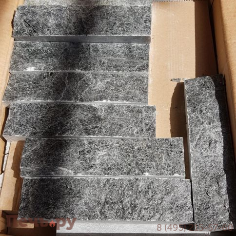 Плитка Bas из талькохлорита рваный камень 200х50х20 мм (цена за 1 кв.м.) фото