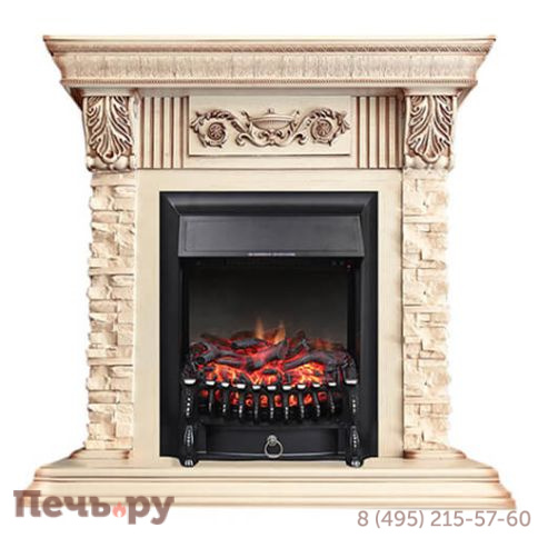 Портал Royal Flame Luxemburg  сланец бежевый под очаги Fobos/ Majestic фото 5