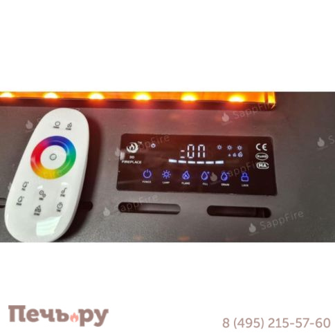 Премиальный паровой 3D электрокамин SappFire 1200 фото 11