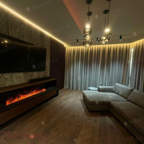 Премиальный паровой 3D электрокамин SappFire 1400 фото 3