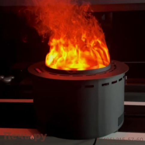 Премиальный паровой 3D электрокамин SappFire круглый 400 фото 3