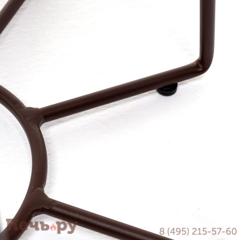 "Эквадор" журнальный стол из HPL круглый Ø40 H55, каркас из алюминия коричневый (RAL 8016) муар, цвет столешницы "дуб" фото 2