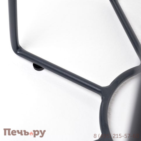 "Эквадор" журнальный стол из HPL круглый Ø40 H55, каркас из алюминия темно-серый (RAL 7024) муар, цвет столешницы "серый гранит" фото 4