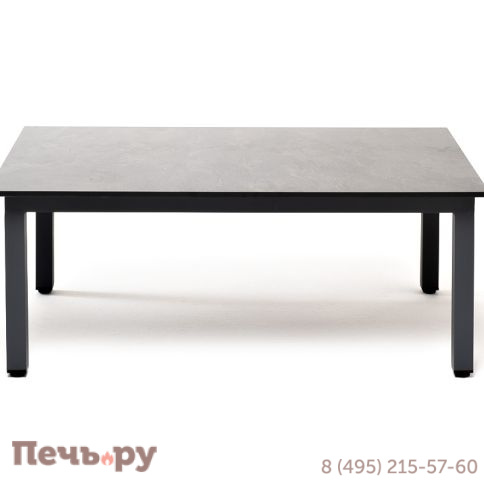 "Канны" журнальный столик из HPL 90х60, H40, каркас серый (RAL 7024), цвет столешницы "серый гранит" фото 2