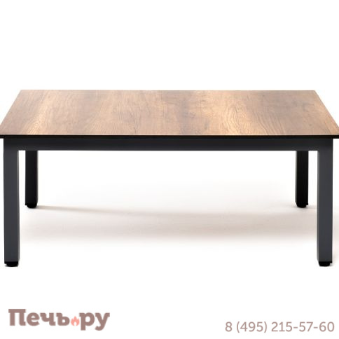 "Канны" журнальный столик из HPL 90х60, H40, каркас темно-серый (RAL 7024), цвет столешницы "дуб" фото 2