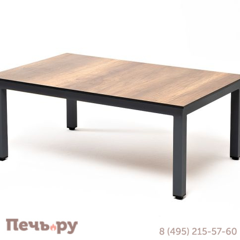 "Канны" журнальный столик из HPL 90х60, H40, каркас темно-серый (RAL 7024), цвет столешницы "дуб" фото 3