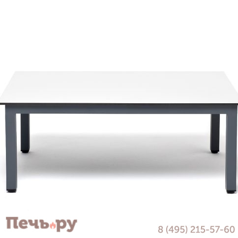 "Канны" журнальный столик из HPL 90х60, H40, каркас темно-серый (RAL 7024), цвет столешницы "молочный" фото 2
