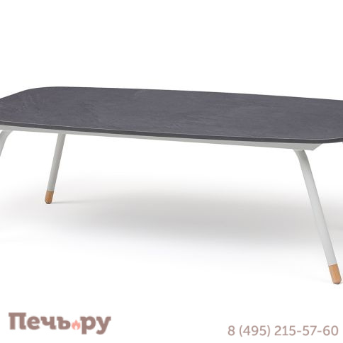 "Верона" журнальный стол из HPL 120х65, H40, каркас светло-серый (RAL 7035) муар, цвет столешницы "серый гранит" фото 3