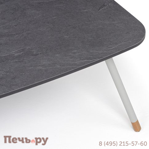 "Верона" журнальный стол из HPL 120х65, H40, каркас светло-серый (RAL 7035) муар, цвет столешницы "серый гранит" фото 5