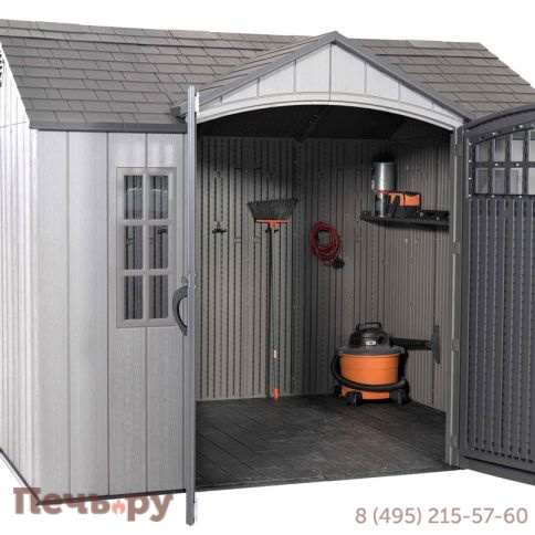 Сарай пластиковый Gardeck Woodlook 10*8 фото 7