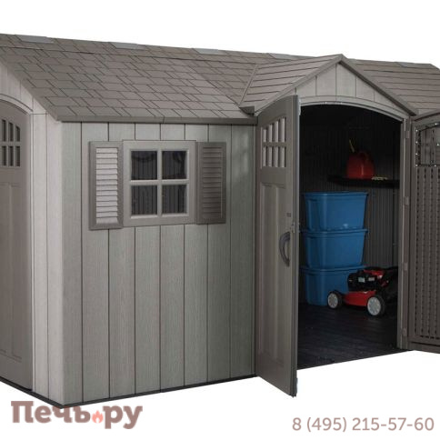 Сарай пластиковый Gardeck WoodLook 15*8 DD фото 3