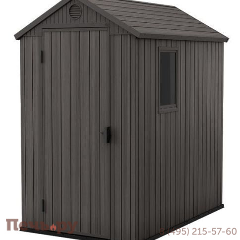 Сарай Gardeck Keter "Дарвин 4х6" (размеры 118 х 184 см), серый фото