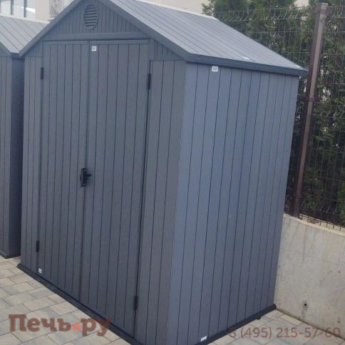 Сарай Gardeck Keter "Дарвин 6х4" (размеры 183 х 121 см), серый фото 3