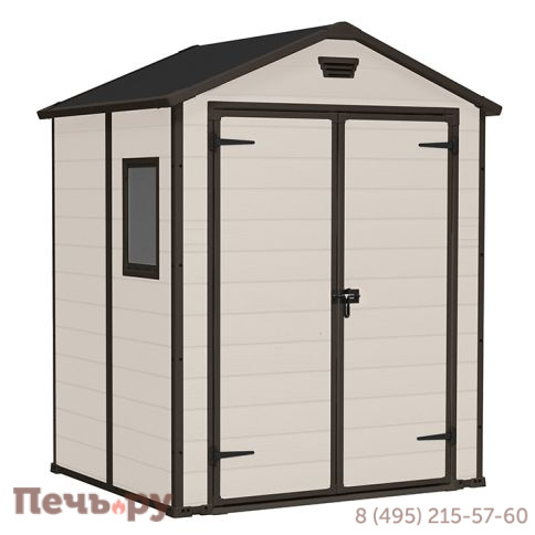 Сарай Gardeck Keter "Манор 6x5" (размеры 175 x 145 см), бежевый фото