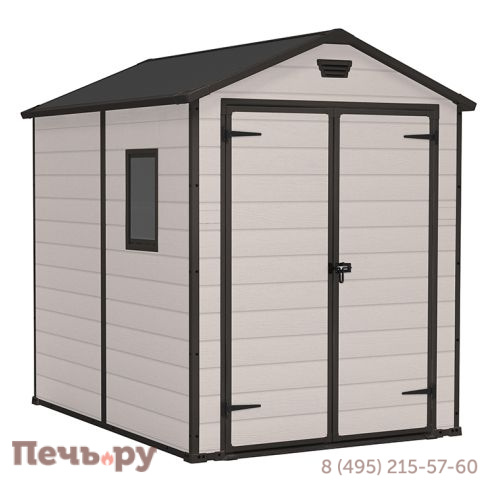 Сарай Gardeck Keter "Манор 6x8DD" (размеры 177х230 см), бежевый фото
