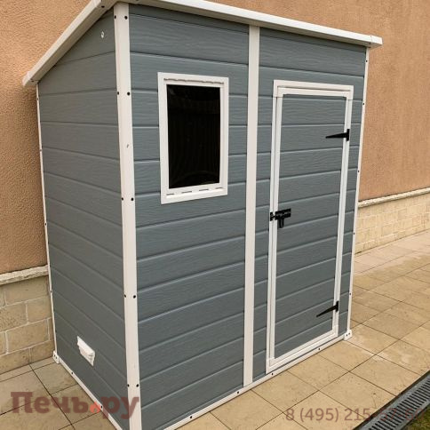 Сарай Gardeck Keter "Манор Пент 6x4" (размеры 175 x 103 см), серый фото 4