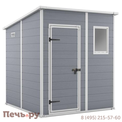 Сарай Gardeck Keter "Манор Пентхаус 6x6" (размеры 175 x 175 см), серый фото