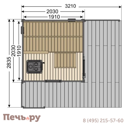Сауна Harvia Compact Outdoor SLDC02PS ель фото 2