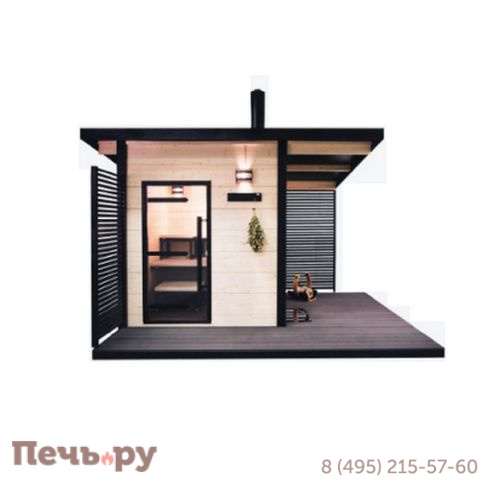 Сауна Harvia Solide Outdoor SLD02PS ель с печью Harvia Legend 240 Duo фото 3