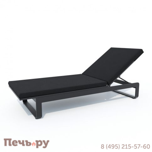Шезлонг LETTO черный - каркас карбон фото 6