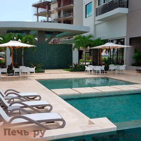 Шезлонг Gardeck Nardi Alfa с подлокотниками, коричневый-кофе фото 7