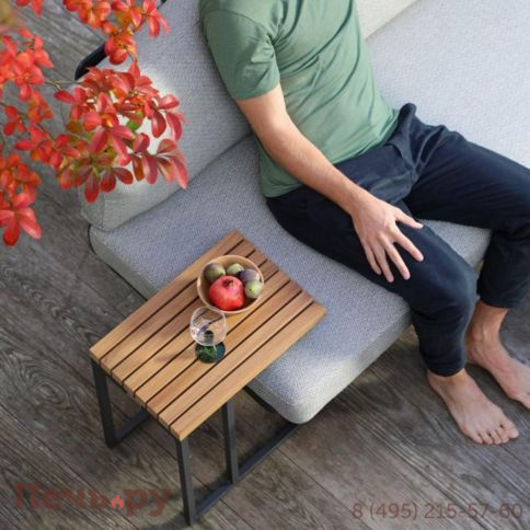 Стол Brafritid Amal антрацит/натуральный, алюминий/тик фото 2