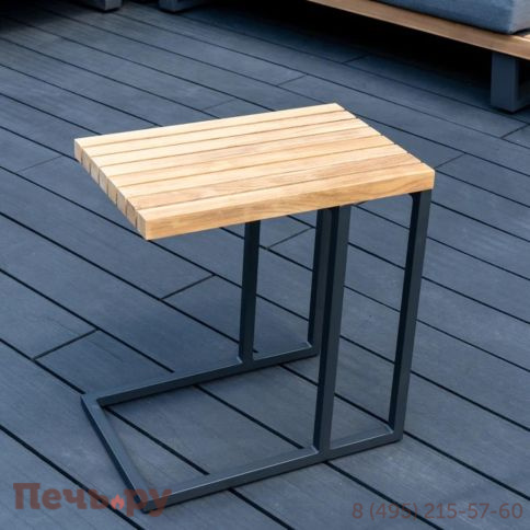 Стол Brafritid Amal антрацит/натуральный, алюминий/тик фото 5