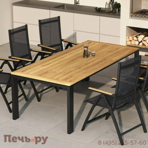 Стол Brafritid Lyon 220 алюминий/тик фото 7