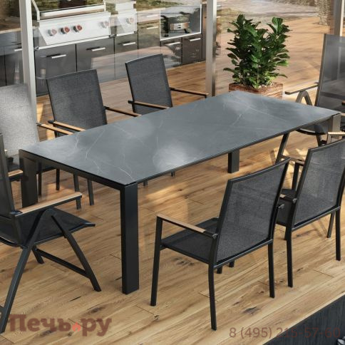 Стол Brafritid Lyon 220 антрацит/серый, алюминий/спеченный камень фото 2