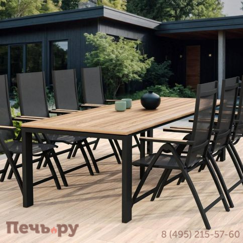 Стол Brafritid Lyon 280 алюминий/тик фото 6