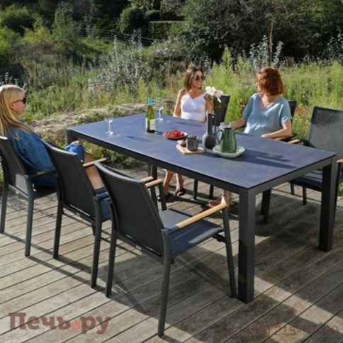 Стол Brafritid Lyon 280 антрацит/серый, алюминий/спеченный камень фото 3