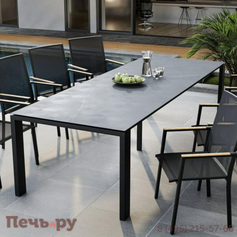 Стол Brafritid Lyon 280 антрацит/серый, алюминий/спеченный камень фото 5