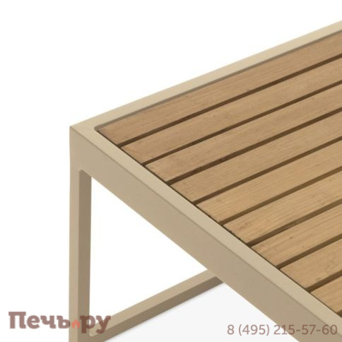 Стол кофейный Brafritid Amal антрацит/бежевый/натуральный, алюминий/тик фото 8