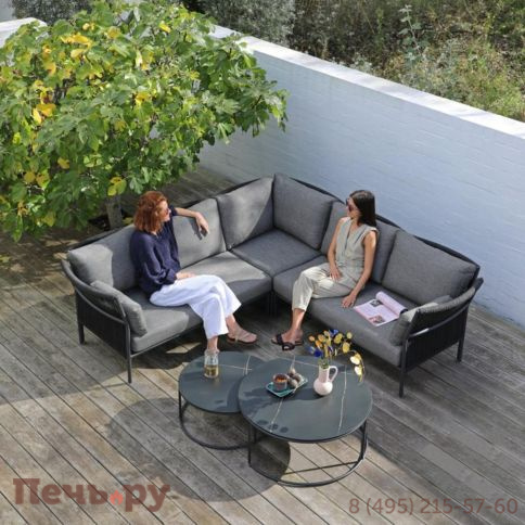 Стол кофейный Brafritid Flen антрацит, алюминий/спеченный камень фото 8