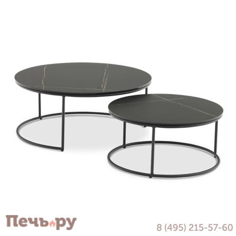 Стол кофейный Brafritid Flen антрацит, алюминий/спеченный камень фото