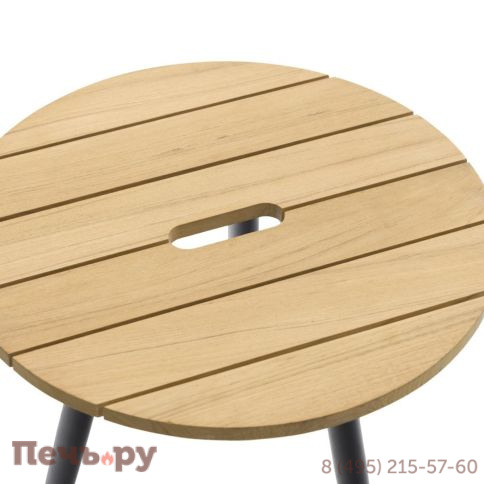 Стол кофейный Brafritid Marine 1 антрацит/натуральный, алюминий/тик фото 4