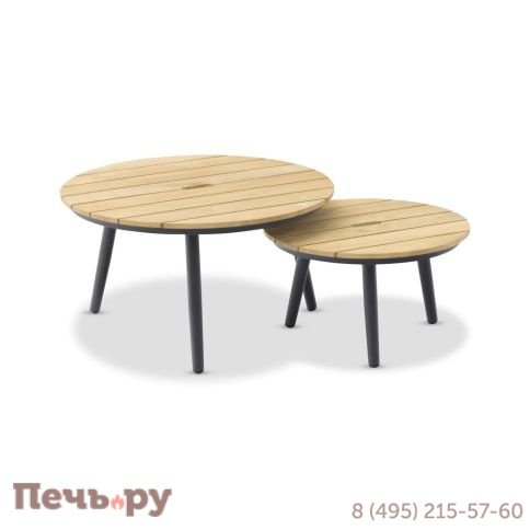 Стол кофейный Brafritid Marine 1 антрацит/натуральный, алюминий/тик фото 5