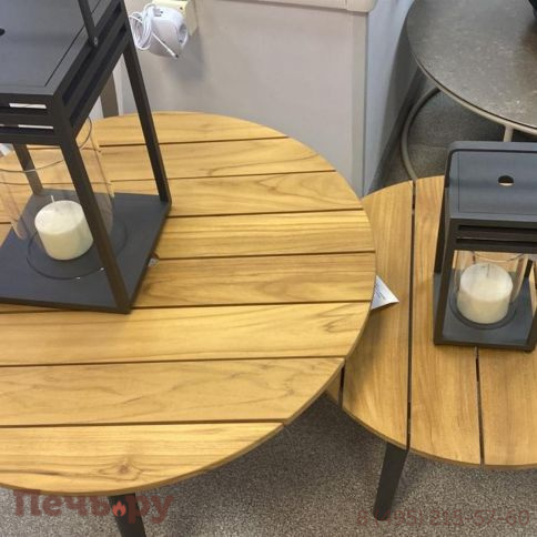 Стол кофейный Brafritid Marine антрацит/натуральный, алюминий/тик фото 3