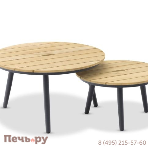 Стол кофейный Brafritid Marine антрацит/натуральный, алюминий/тик фото 6