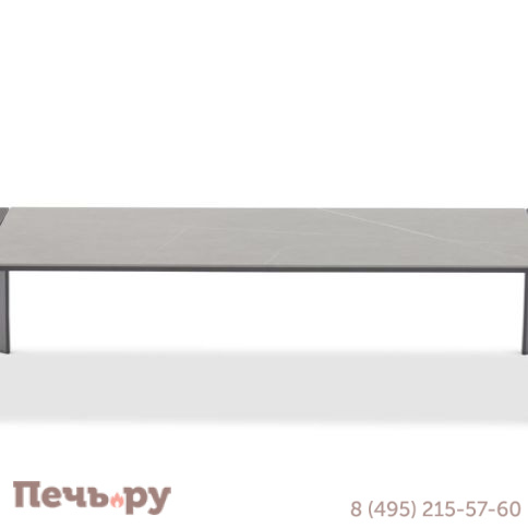 Стол кофейный Brafritid Stockholm антрацит/бежевый алюминий/закаленное стекло фото 2