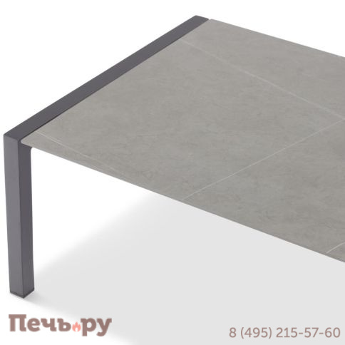 Стол кофейный Brafritid Stockholm антрацит/бежевый алюминий/закаленное стекло фото 3