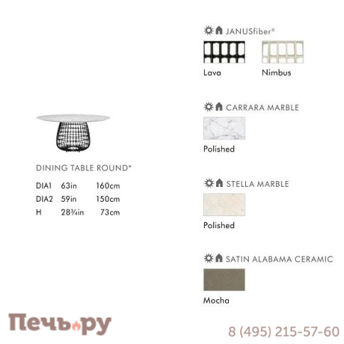 Стол плетеный обеденный Janus et Cie Vino JNS/736-94-515/NS фото 3