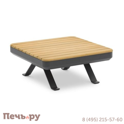 Столик Brafritid Lund антрацит/натуральный, алюминий/тик фото