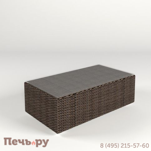Столик кофейный прямоугольный стекло Rotang Lux 5мм Малага фото